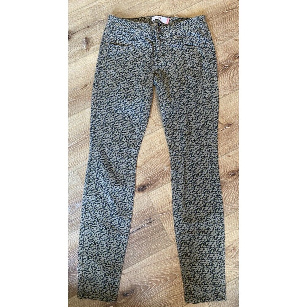 CAbi 5083 Skinny Ditsy Floral Print Jeans Size 2 Low Rise